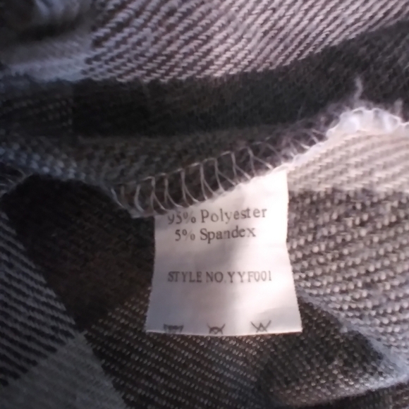 Plaid Fannel  Button-Up Jacket Womens Long Size XL Fall Cozy Outdoors Pockets - Picture 2 of 9